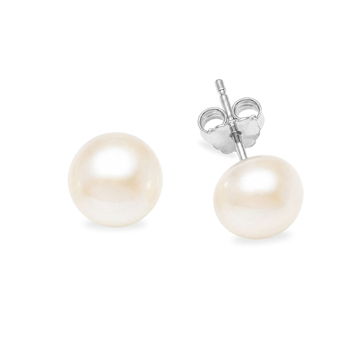 Sterling Silver 8mm Freshwater Pearl Studs