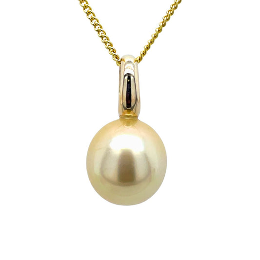 9ct Yellow Gold 13.5mm Gold South Sea Pearl Pendant