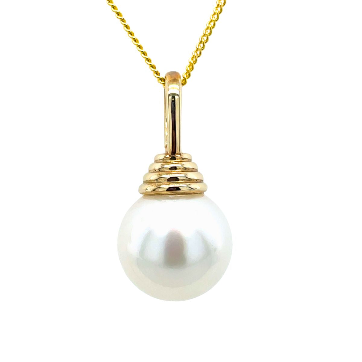 9ct Yellow Gold 15mm South Sea Pearl 'Beehive' Pendant