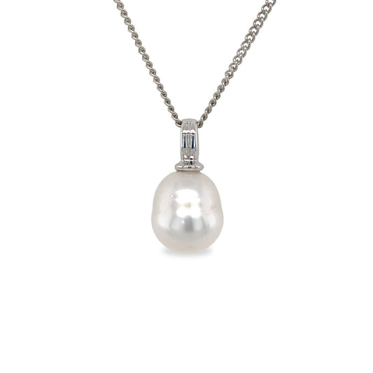 Sterling Silver Baroque South Sea Pearl Pendant