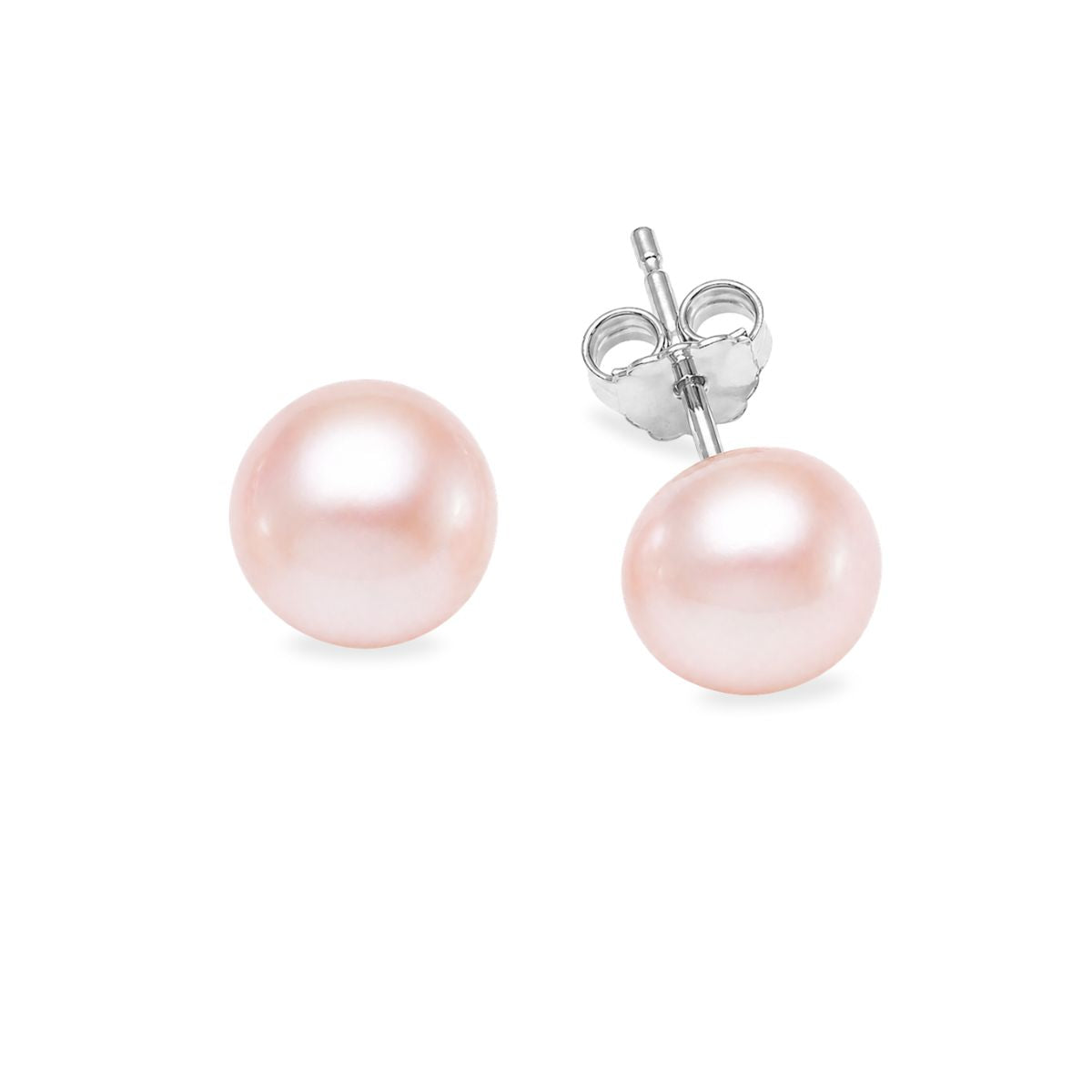 Sterling SIlver 5mm Pink Freshwater Pearl Studs
