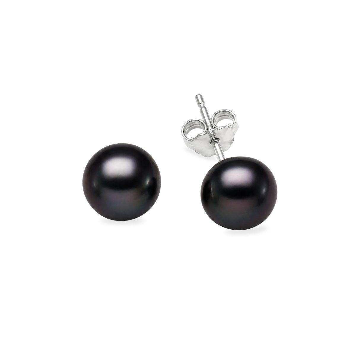 Sterling Silver 5mm Black Freshwater Pearl Studs