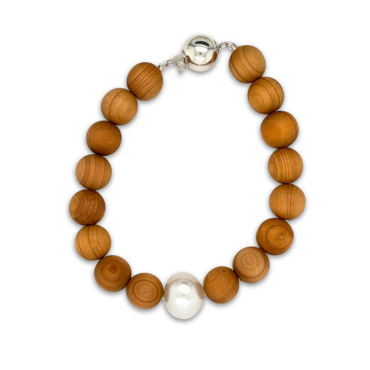 Arafura Collection South Sea Pearl & Sandalwood Bracelet