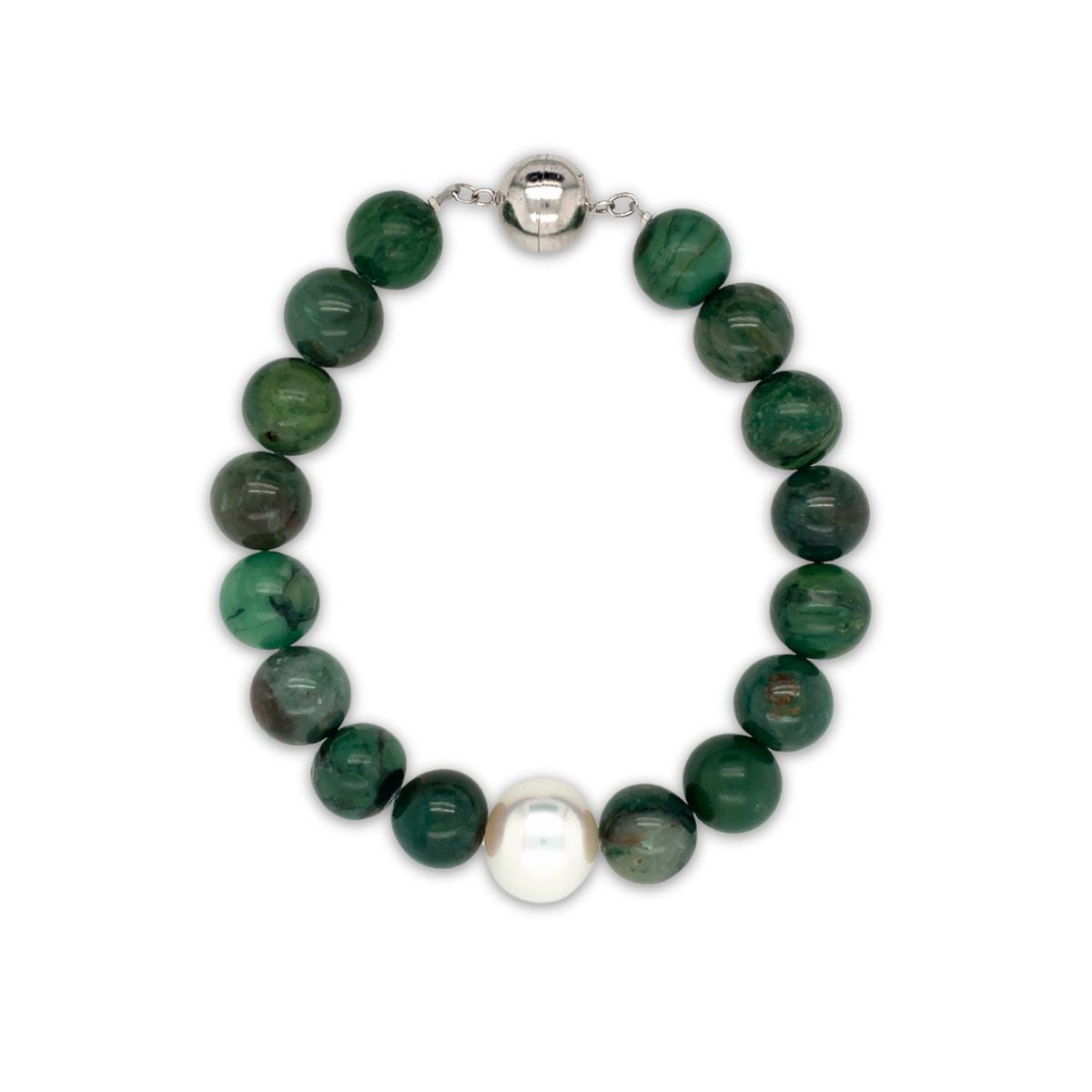 Arafura Collection South Sea Pearl & African Jade Bracelet