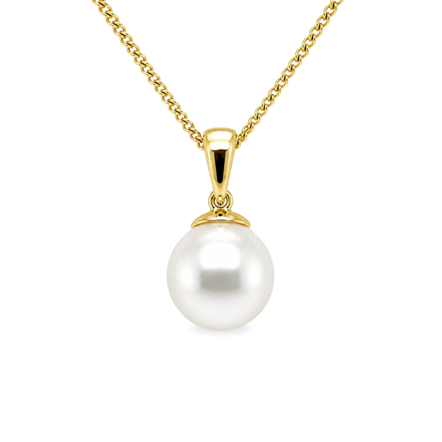 9ct Yellow Gold 8-9mm South Sea Pearl Enhancer Pendant
