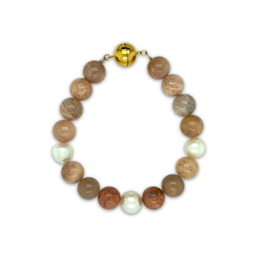 Arafura Collection South Sea Pearl & Sunstone Bracelet