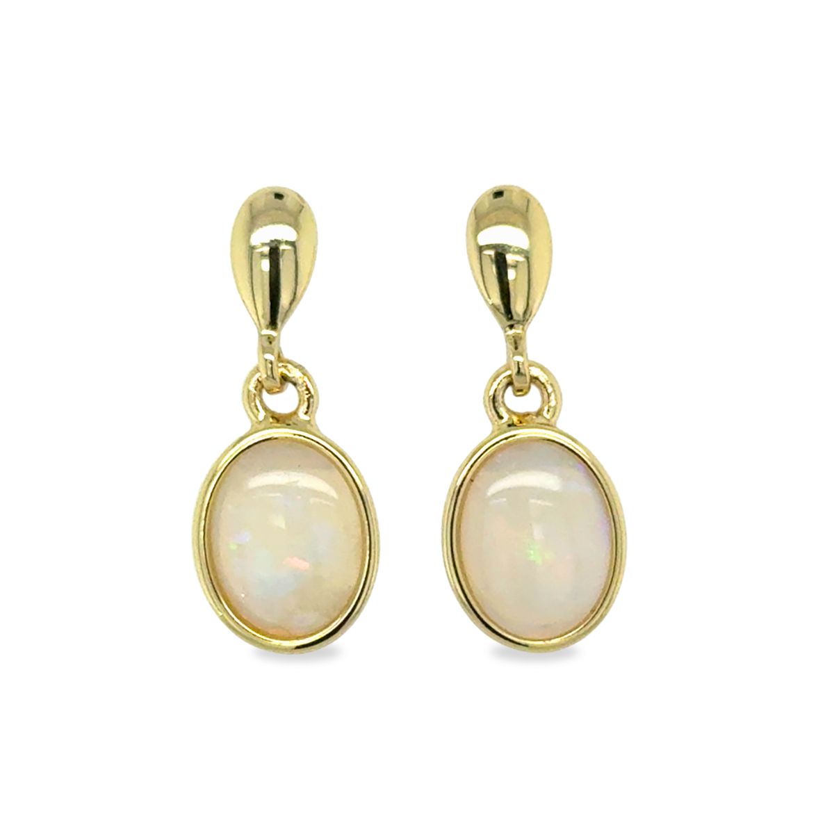 Gold Tone Sterling Silver Solid Opal Studs