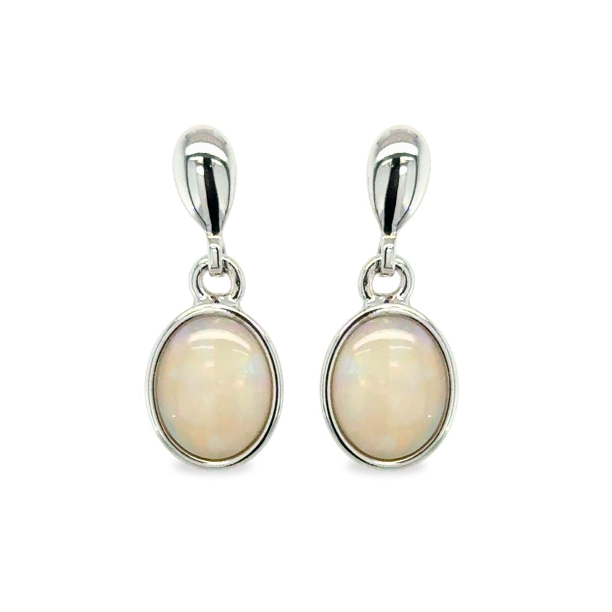 Sterling Silver Solid Opal Studs