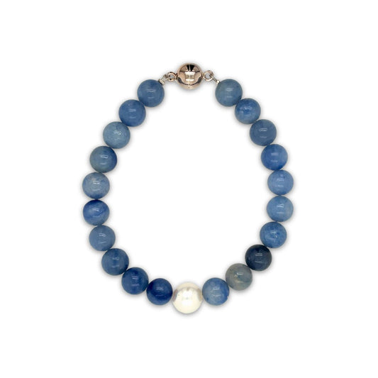 Arafura Collection South Sea Pearl & Blue Aventurine Bracelet