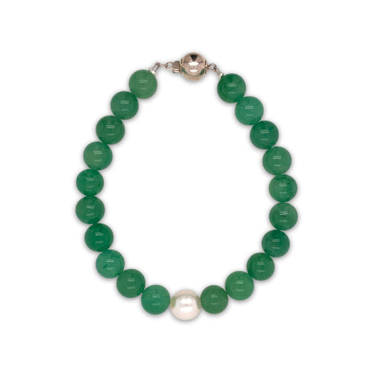 Arafura Collection South Sea Pearl & Green Aventurine Bracelet