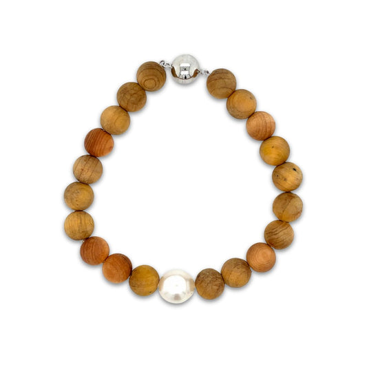 Arafura Collection South Sea Pearl & Sandalwood Bracelet