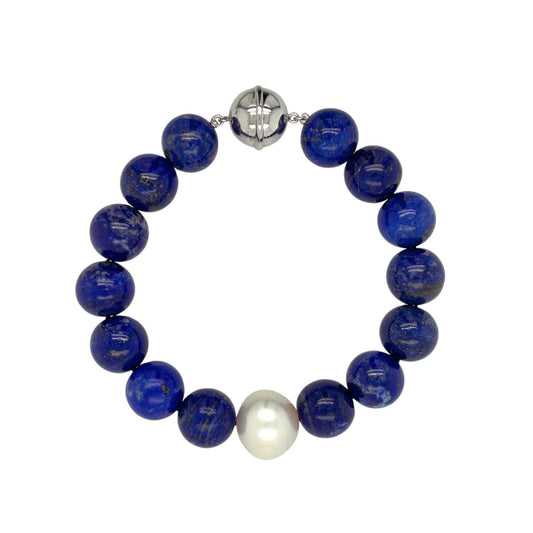 Arafura Collection South Sea Pearl & Lapis Bracelet