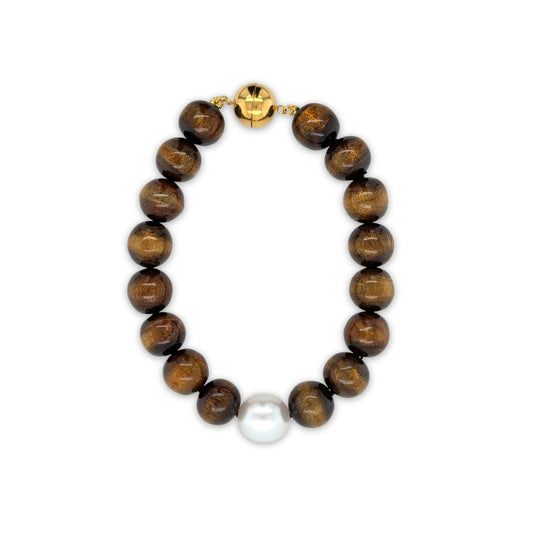 Premium Arafura Collection South Sea Pearl & Golden Coral Bracelet