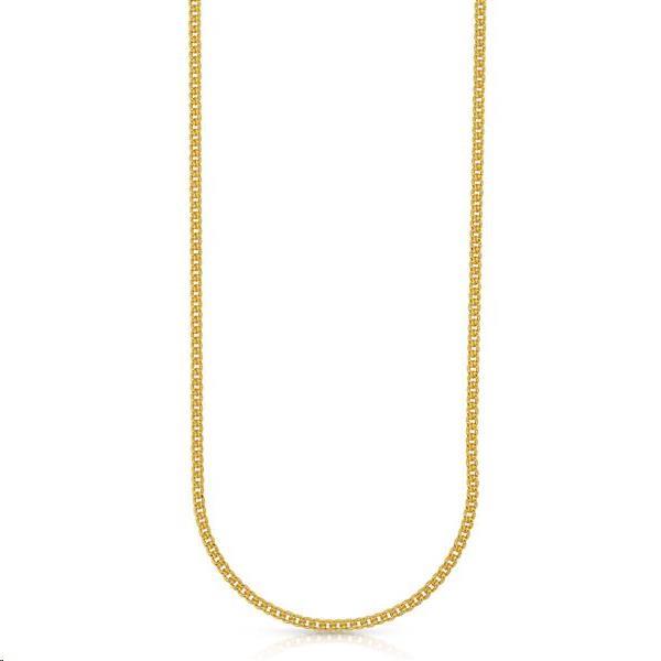 Gold Tone Sterling Silver 1.4mm Curb Link Chain