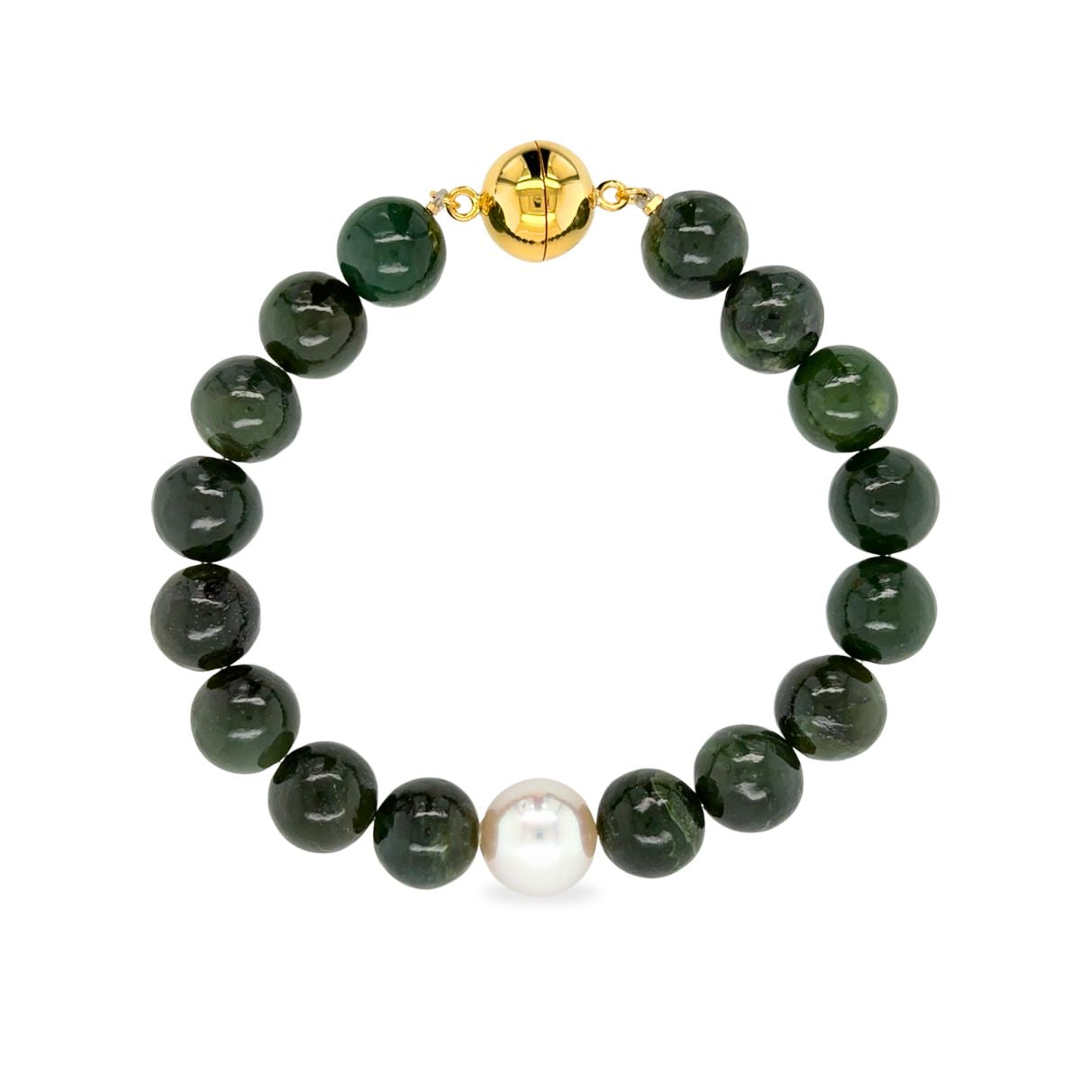 Premium Arafura Collection South Sea Pearl & Canadian Jade Bracelet