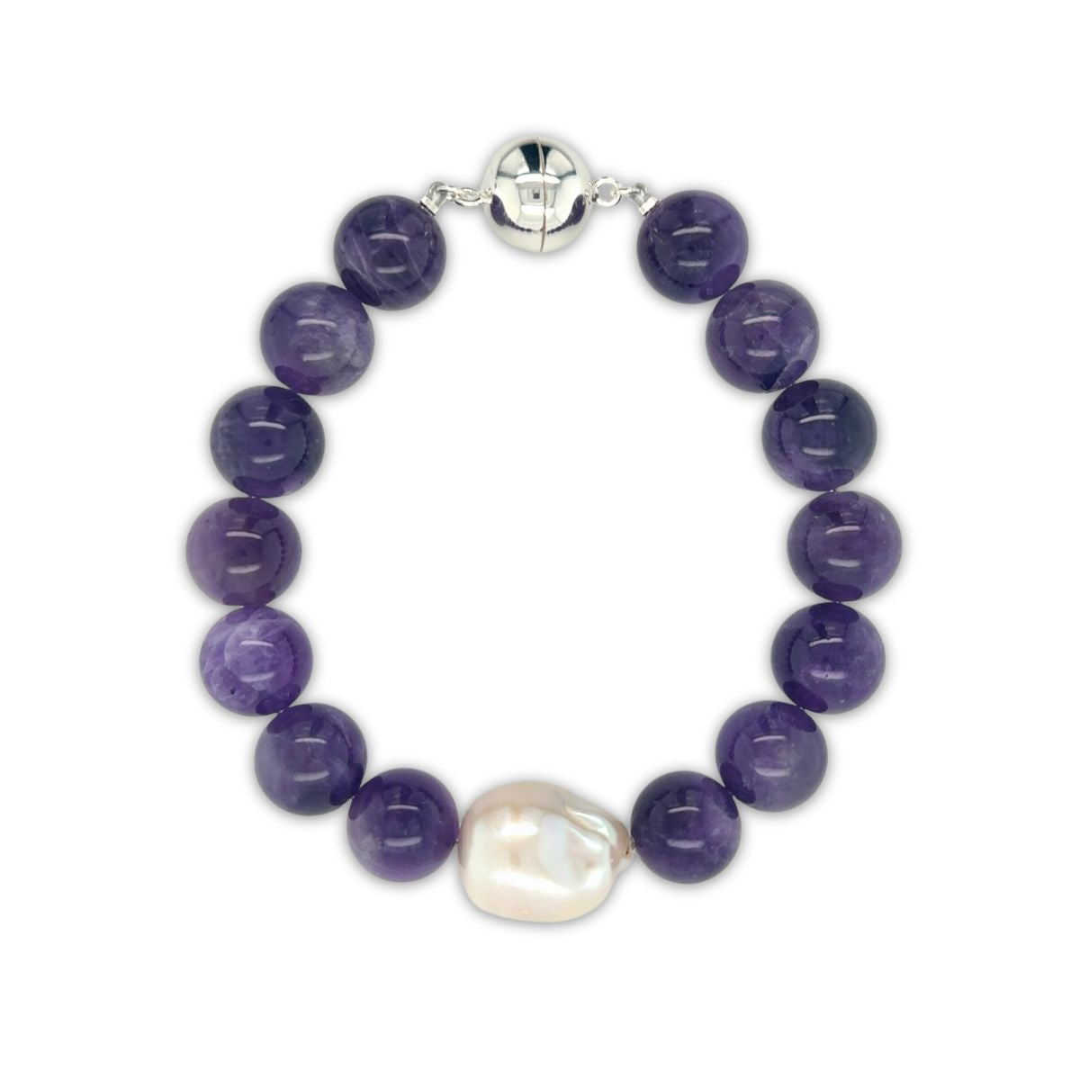 Premium Baroque Freshwater Collection Amethyst Bracelet