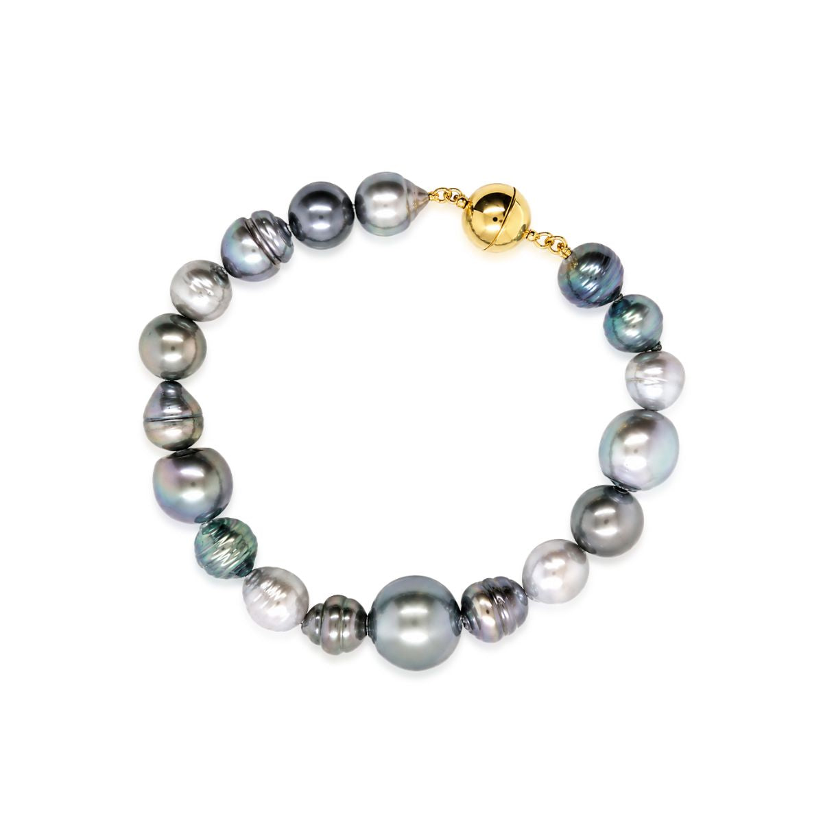 22cm Baroque & Ridged Tahitian Pearl Bracelet