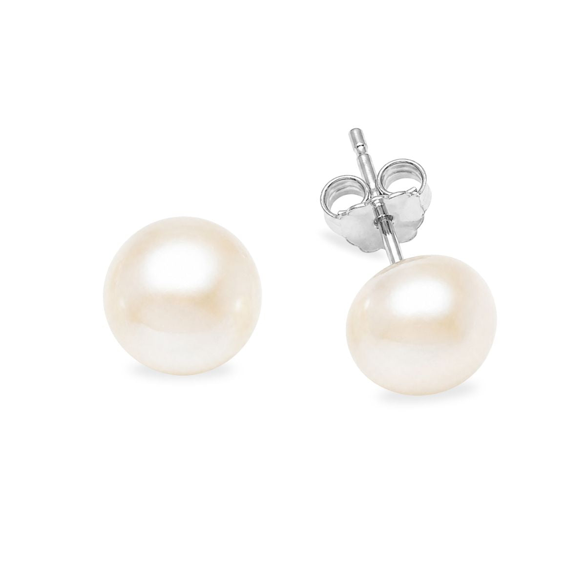 Sterling Silver 10mm Freshwater Pearl Studs