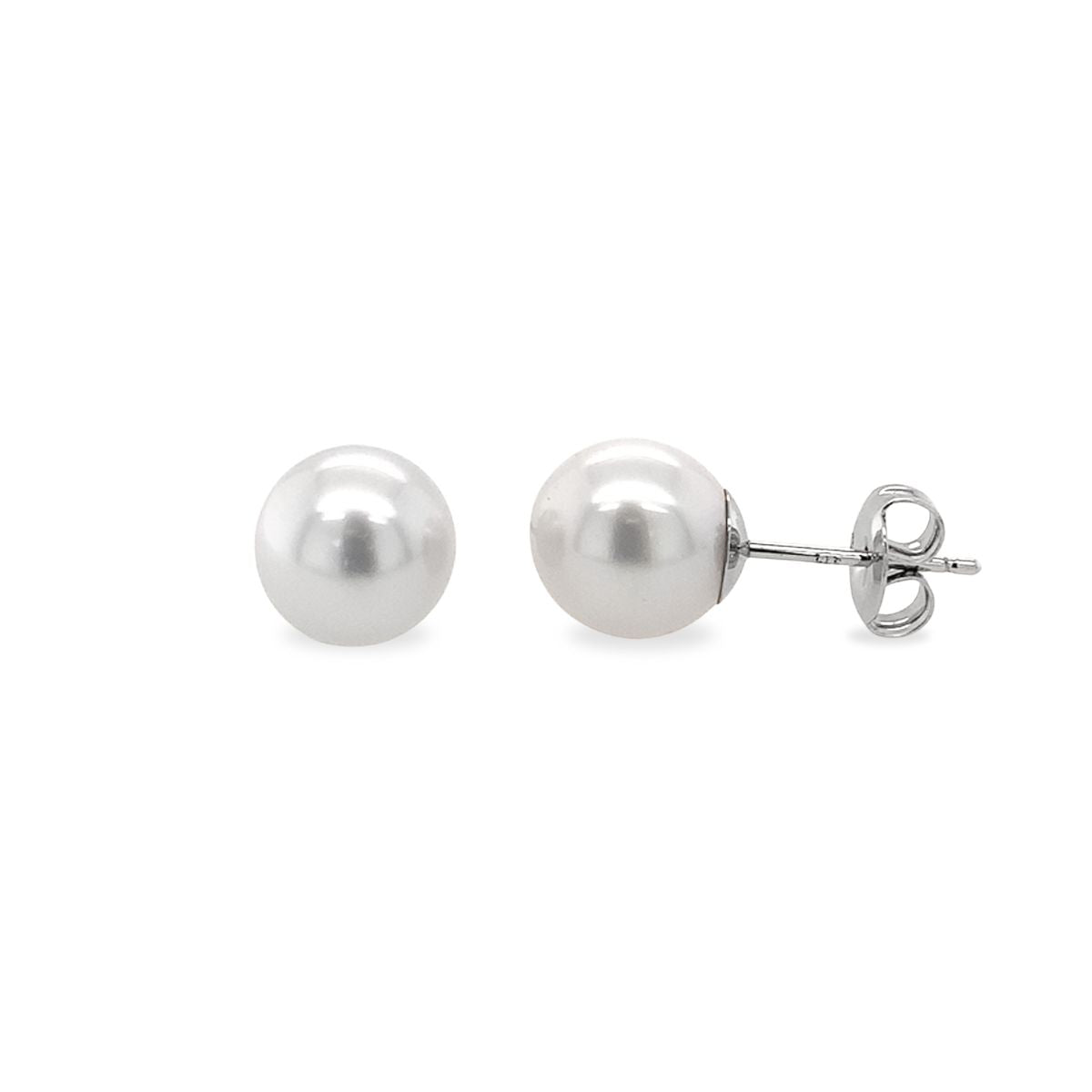 9ct White Gold 8-9mm South Sea Pearl Stud Earrings