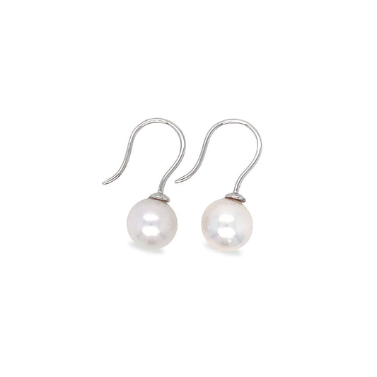 9ct White Gold 8-9mm South Sea Pearl Hooks