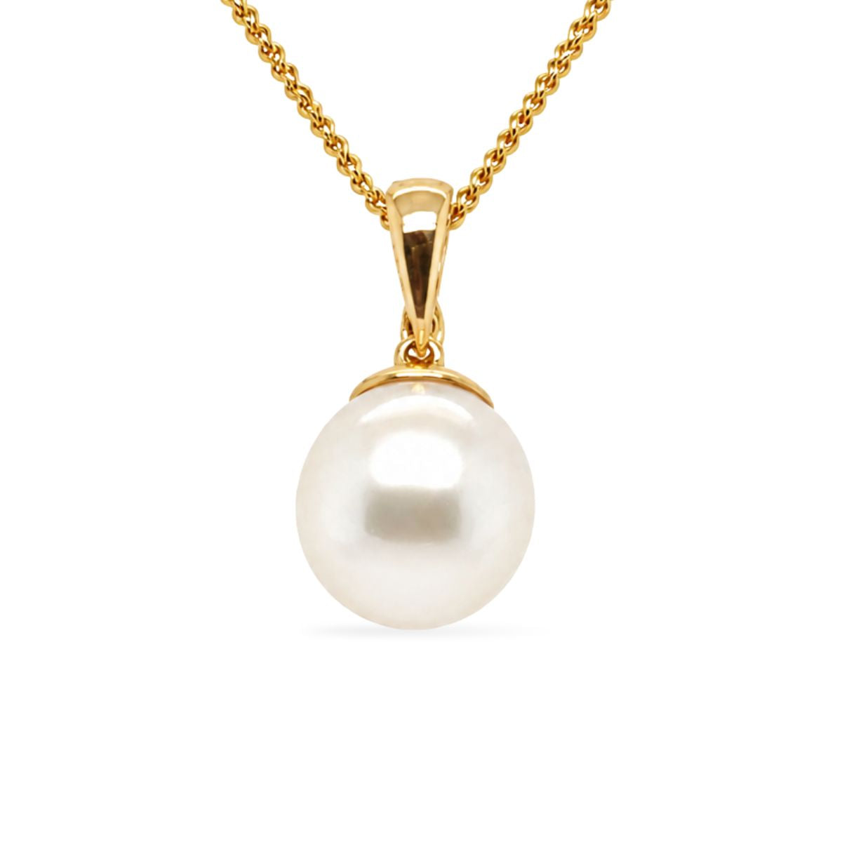 9ct Yellow Gold 10-11mm South Sea Pearl Enhancer Pendant