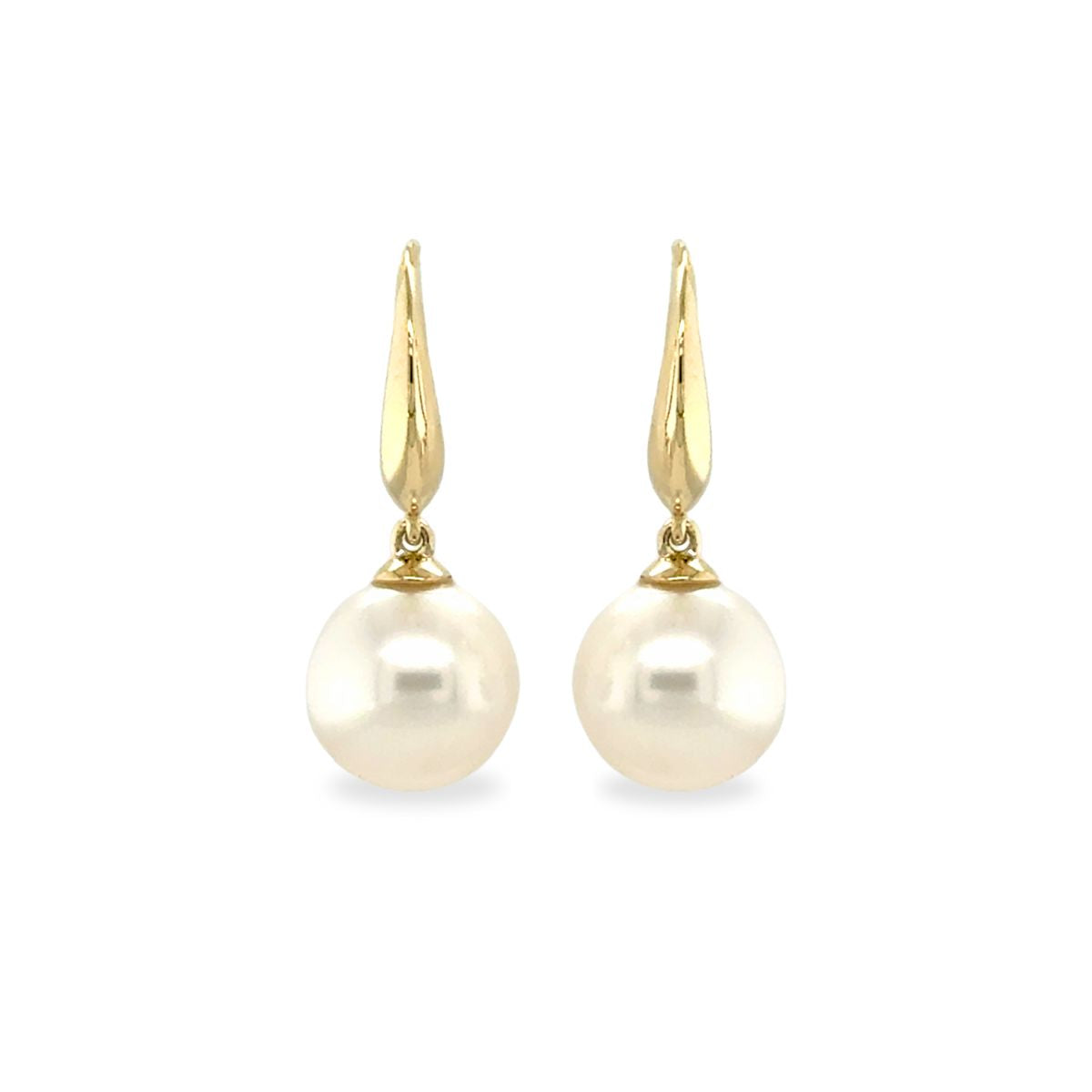 9ct Yellow Gold 9mm South Sea Pearl Drop Hooks
