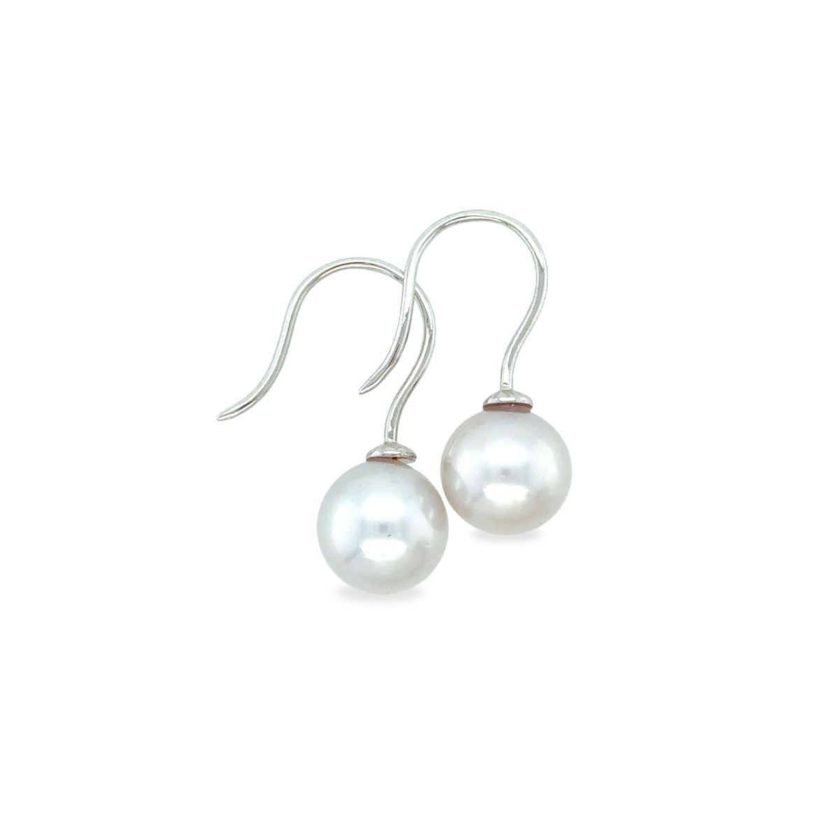 9ct White Gold 8.5-9mm South Sea Pearl Hooks