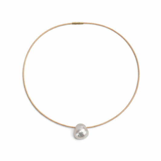 9ct Yellow Gold 42cm Baroque South Sea Pearl Necklace