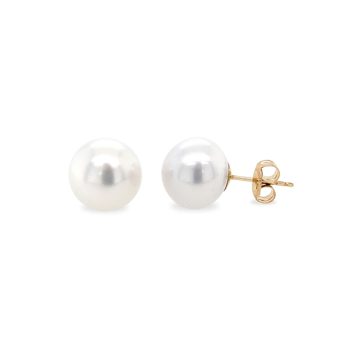 9ct Gold 11-12mm South Sea Pearl Stud Earrings
