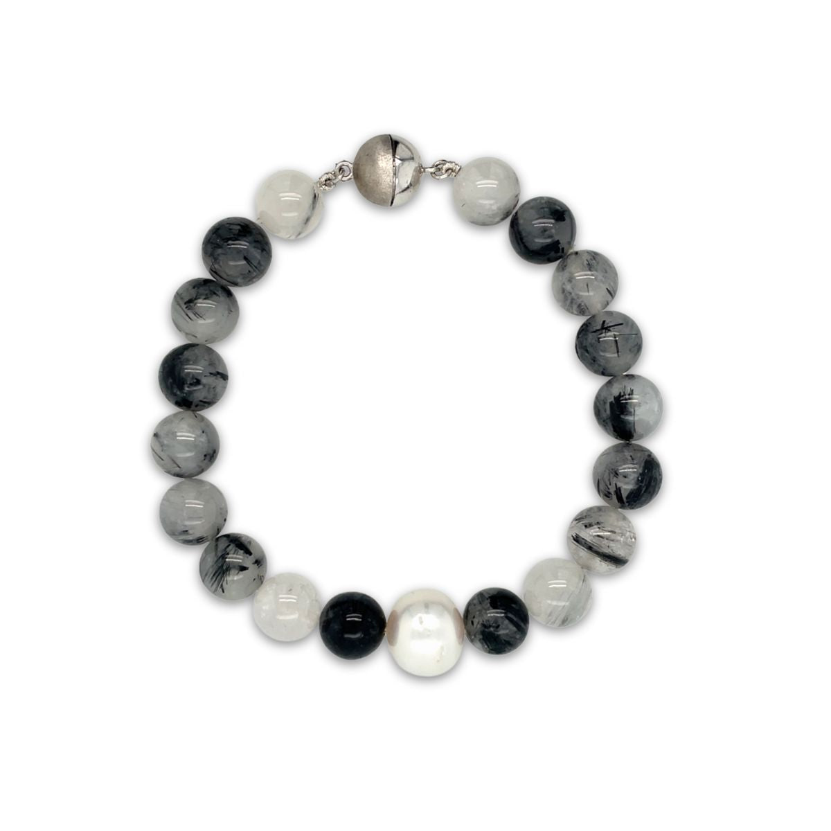 Arafura Collection South Sea Pearl & Rutilated Quartz Bracelet