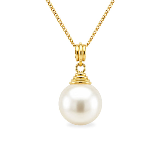 9ct gold 10-11.5mm South Sea Pearl 'Beehive' Pendant