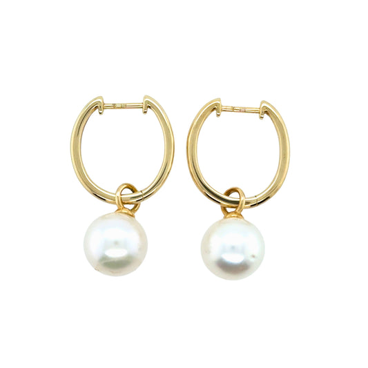 Graduated Bamboo Hoop Earrings 10K & 14K Yellow Gold Graduated Bamboo Hoop Earrings 10K & 14K Yellow Gold