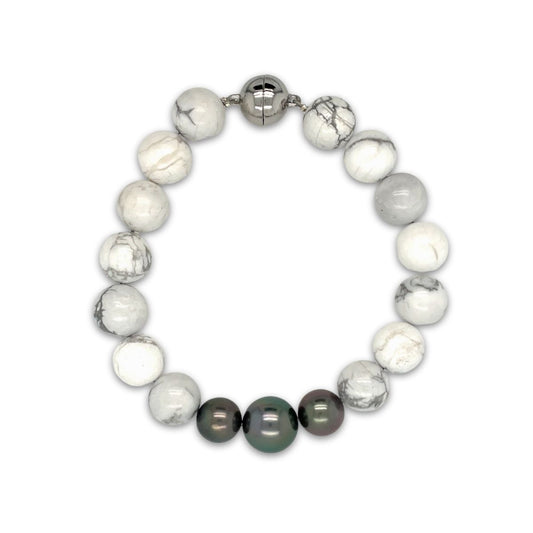 Arafura Collection Tahitian Pearl & Howlite Bracelet