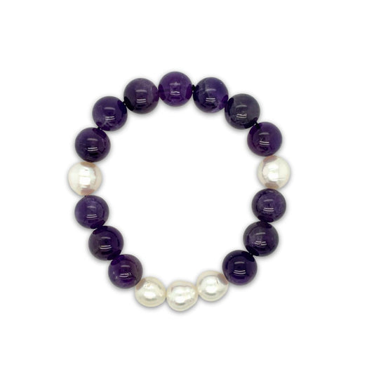 Arafura Collection South Sea Pearl & Amethyst Bracelet