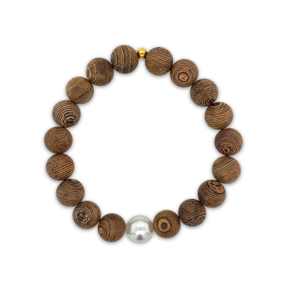 Arafura Collection South Sea Pearl & African Wengewood Bracelet