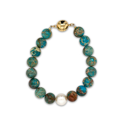 Arafura Collection South Sea Pearl & Regalite Bracelet