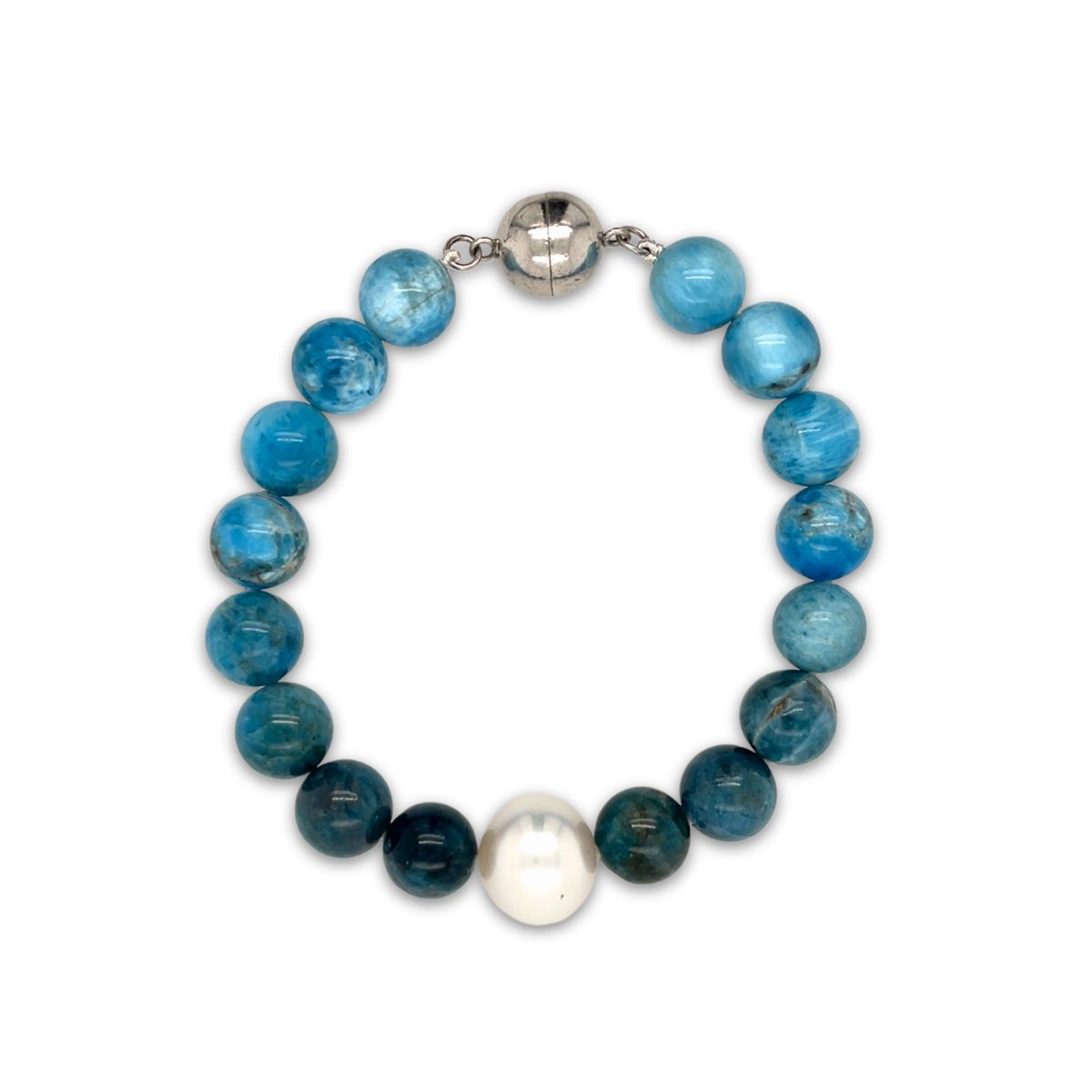 Arafura Collection South Sea Pearl & Blue Apatite Bracelet