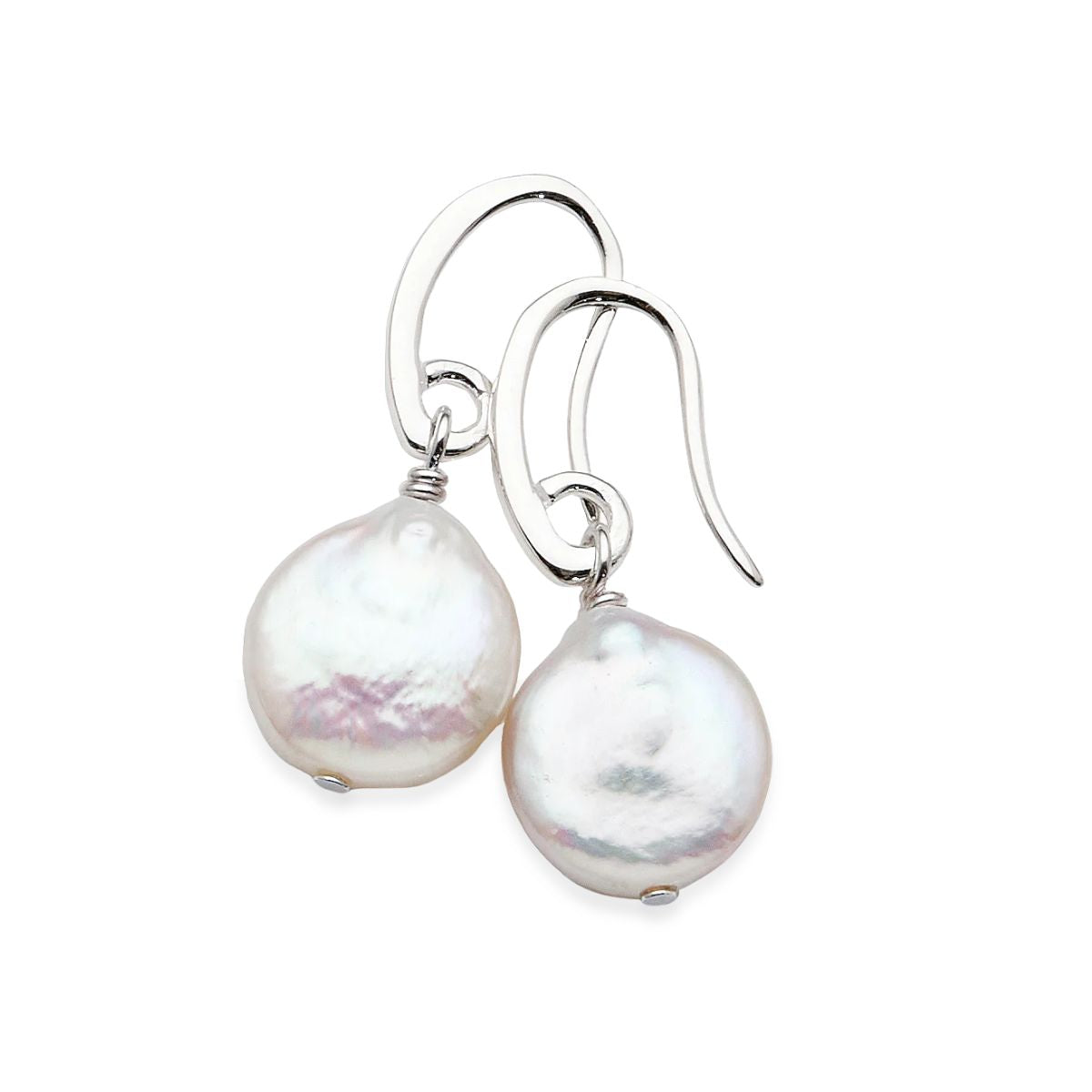 Sterling Silver 10mm Freshwater Pearl Hooks