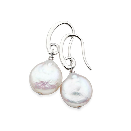 Sterling Silver 10mm Freshwater Pearl Hooks