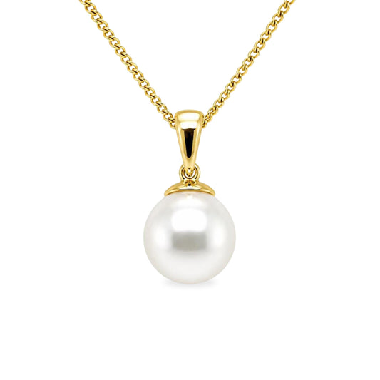 9ct Yellow Gold 8-9mm South Sea Pearl Enhancer Pendant