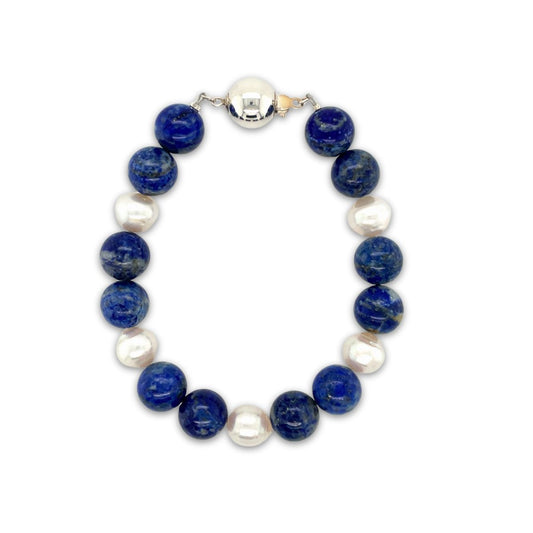 Arafura Collection South Sea Pearl & Lapis Lazuli Bracelet