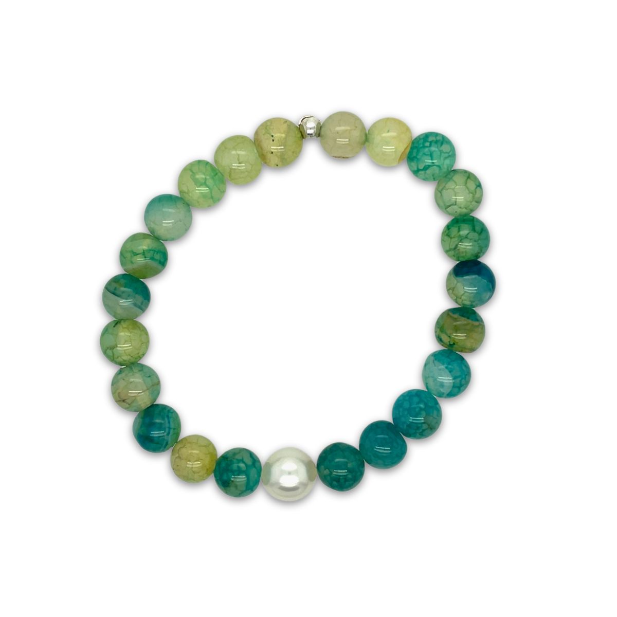 Arafura Collection South Sea Pearl & Sea Green Agate Bracelet