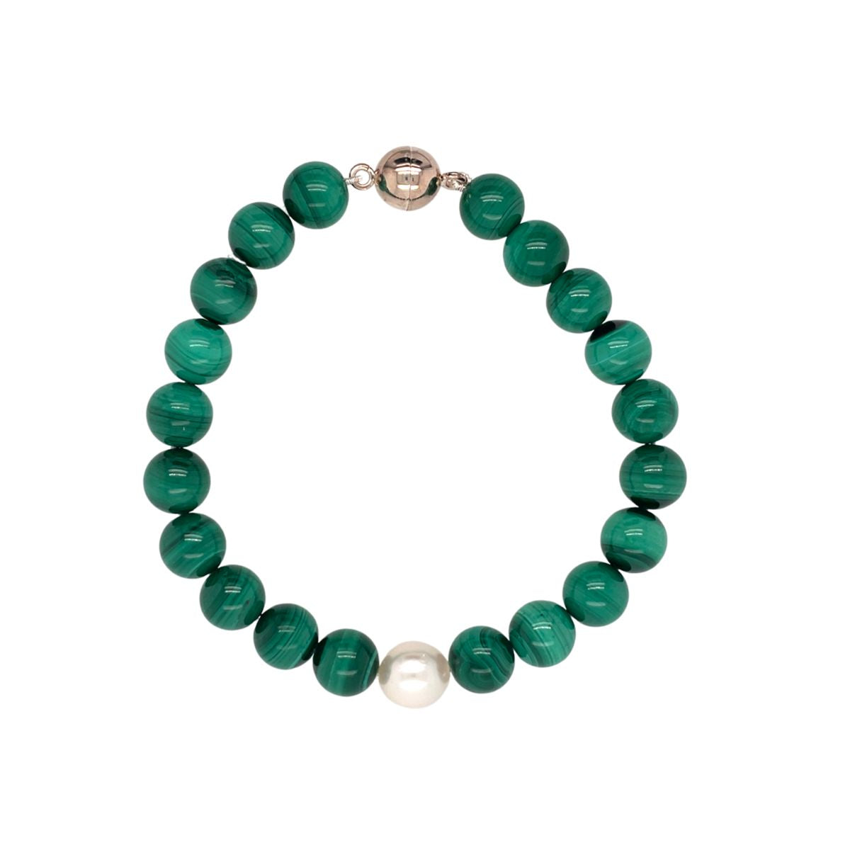Arafura Collection South Sea Pearl & Malachite Bracelet