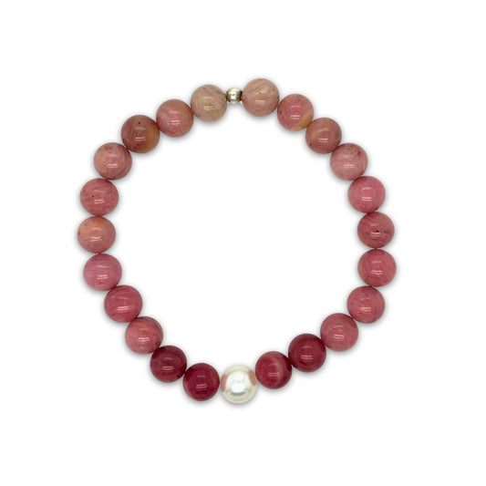 Arafura Collection South Sea Pearl & Rhodochrosite Bracelet