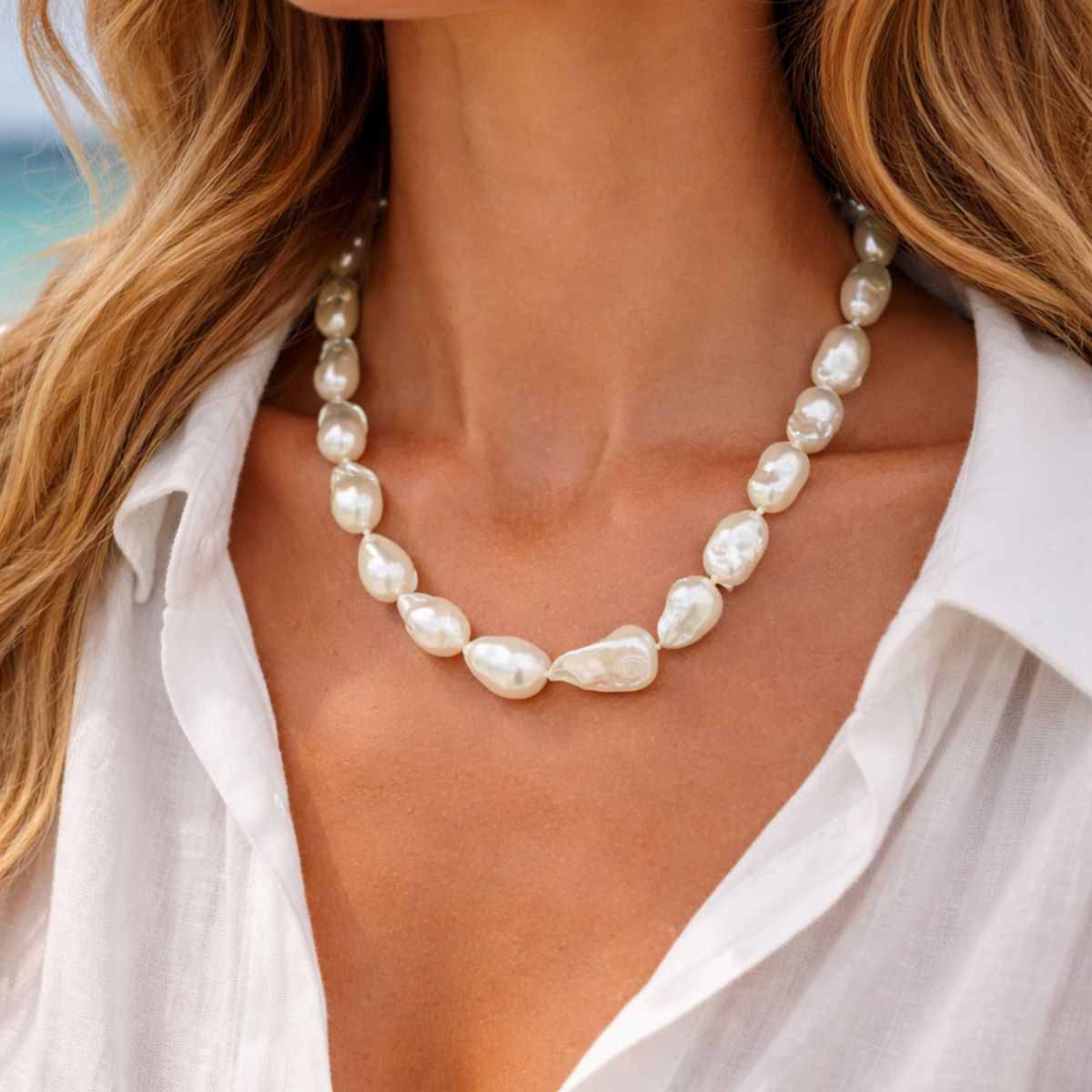 50cm Baroque Freshwater Keshi Pearl Strand