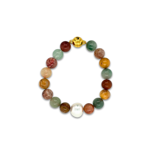 Premium Arafura Collection South Sea Pearl & Mixed Quartz Bracelet