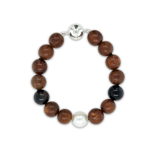 Premium Arafura Collection South Sea Pearl & Agarwood Bracelet
