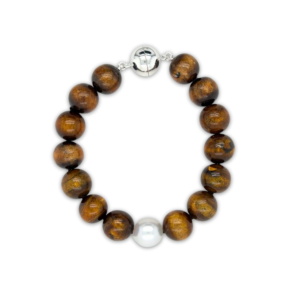 Premium Arafura Collection South Sea Pearl & Golden Coral Bracelet