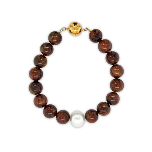 Premium Arafura Collection South Sea Pearl & Pietersite Bracelet