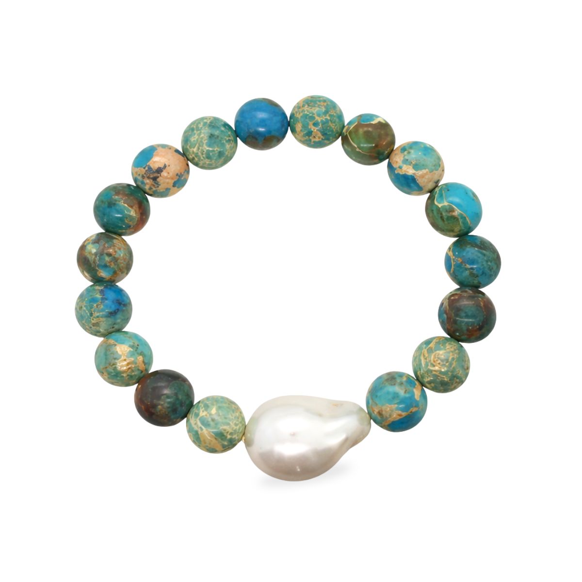Baroque Freshwater Collection Blue Regalite Bracelet